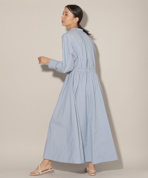 BARNYARDSTORM（バンヤードストーム）の「BARNYARDSTORM / フレアボリュームシャツワンピース（シャツワンピース・レディース・ブルー/ホワイト・1/0）」の8枚目の写真