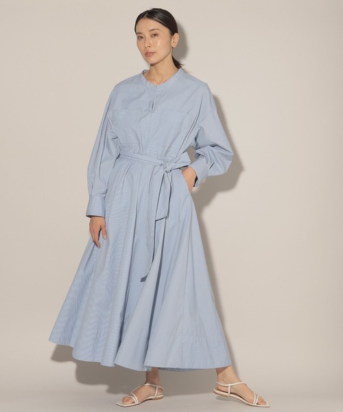 BARNYARDSTORM（バンヤードストーム）の「BARNYARDSTORM / フレアボリュームシャツワンピース（シャツワンピース・レディース・ブルー/ホワイト・1/0）」の14枚目の写真