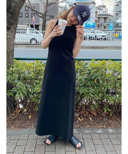 Ungrid（アングリッド）の「アメスリテレコフィットワンピース（ワンピース・レディース・ブラック/オフホワイト/ブルー/オレンジ/グリーン・FREE）」の13枚目の写真