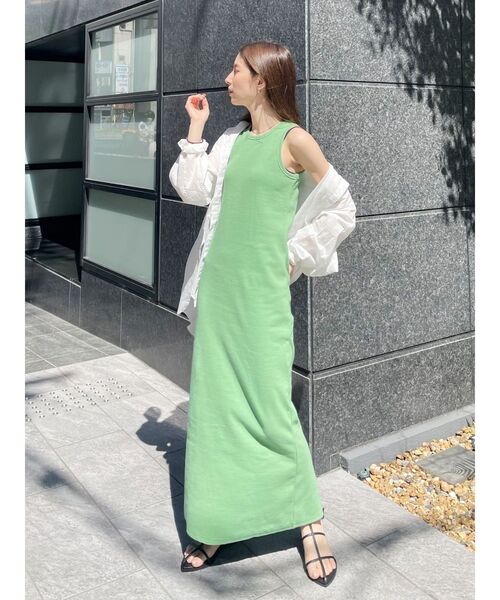 Ungrid（アングリッド）の「アメスリテレコフィットワンピース（ワンピース・レディース・ブラック/オフホワイト/ブルー/オレンジ/グリーン・FREE）」の15枚目の写真