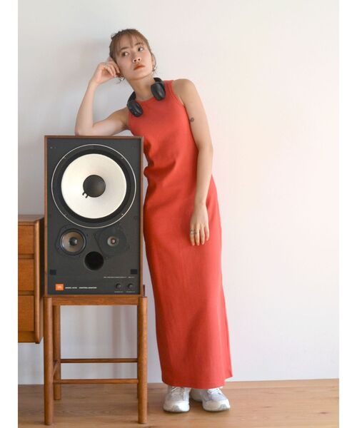 Ungrid（アングリッド）の「アメスリテレコフィットワンピース（ワンピース・レディース・ブラック/オフホワイト/ブルー/オレンジ/グリーン・FREE）」の18枚目の写真