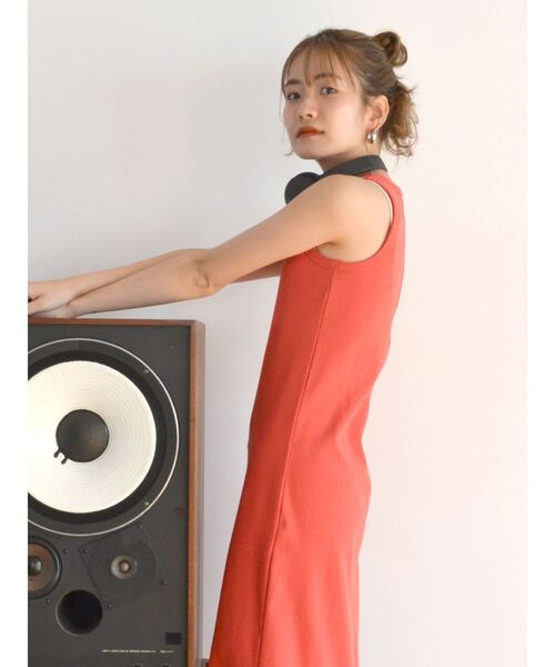 Ungrid（アングリッド）の「アメスリテレコフィットワンピース（ワンピース・レディース・ブラック/オフホワイト/ブルー/オレンジ/グリーン・FREE）」の20枚目の写真