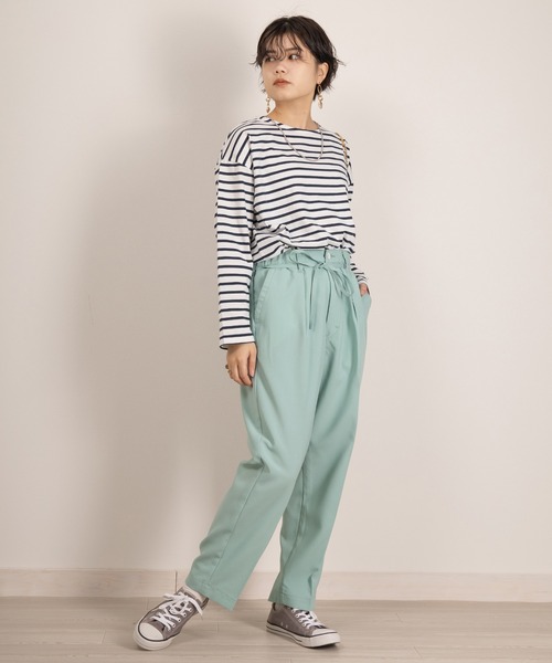 Lee（リー）の「【Lee/リー】LEE BELTED EASY PANTS/テーパードイージーパンツ/XS～XLサイズ展開/ユニセックス（その他パンツ・メンズ・ブルー/ライトグリーン/グレー/イエロー/ベージュ/ブラック・XS/S/M/L/XL）」の8枚目の写真