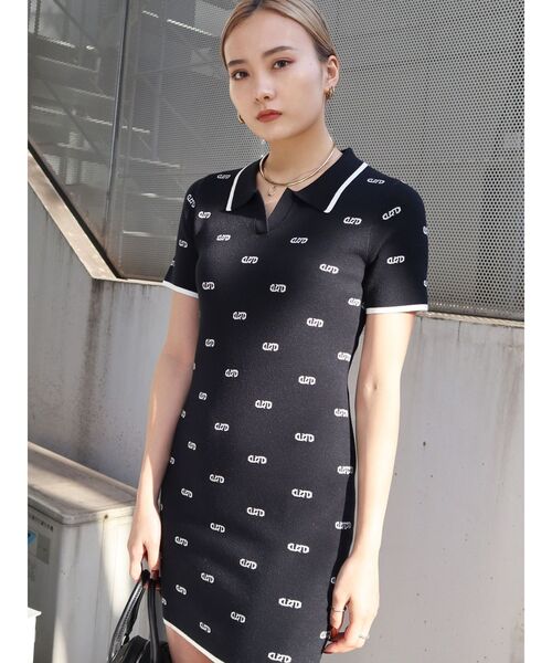 EMODA（エモダ）の「トーンカラーポロワンピース（ワンピース・レディース・アイボリー/ブラック/ブルー・FREE）」の14枚目の写真