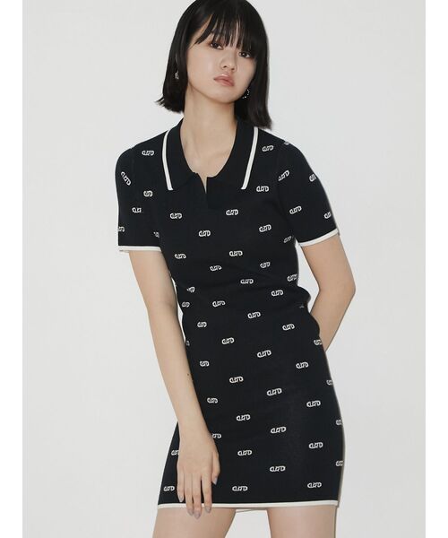 EMODA（エモダ）の「トーンカラーポロワンピース（ワンピース・レディース・アイボリー/ブラック/ブルー・FREE）」の15枚目の写真