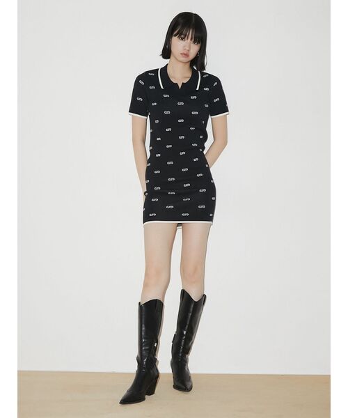 EMODA（エモダ）の「トーンカラーポロワンピース（ワンピース・レディース・アイボリー/ブラック/ブルー・FREE）」の22枚目の写真