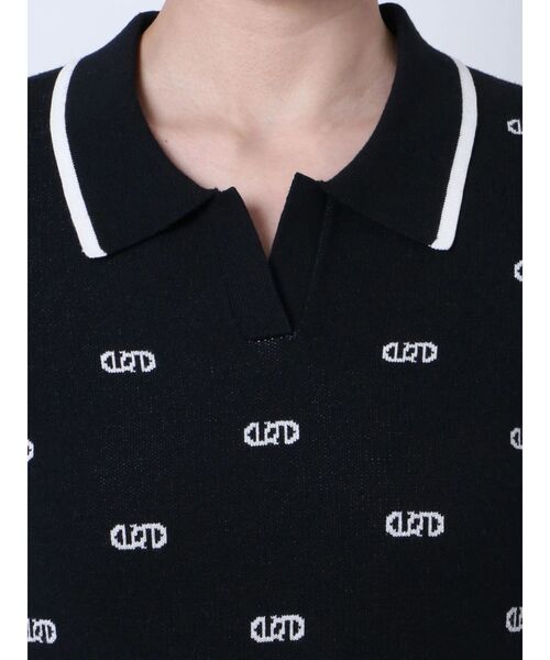 EMODA（エモダ）の「トーンカラーポロワンピース（ワンピース・レディース・アイボリー/ブラック/ブルー・FREE）」の6枚目の写真