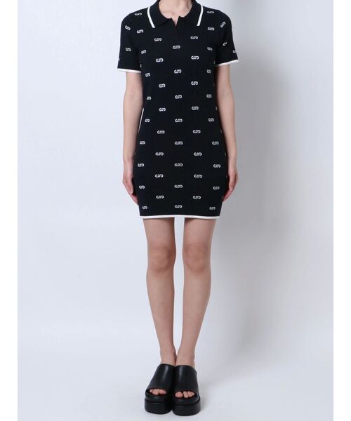 EMODA（エモダ）の「トーンカラーポロワンピース（ワンピース・レディース・アイボリー/ブラック/ブルー・FREE）」の10枚目の写真