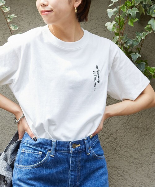 Firsthand(ファーストハンド)の「Firsthand/ファーストハンド midnight shenanigans 刺繍Tシャツ / 半袖TEE(Tシャツ/カットソー・レディース・ホワイト/ブラック/ベージュ/ピンク・ONE SIZE)」の19枚目の写真