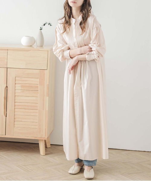 AMELY(エミリー)の「2wayプリーツワンピース(ワンピース・レディース・ブラック/ベージュ系その他/ピンク/ブラウン・フリー)」の3枚目の写真