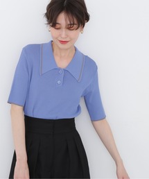 N.（N. Natural Beauty Basic） | ◆ラインポロ襟リブニット(ニット/セーター)