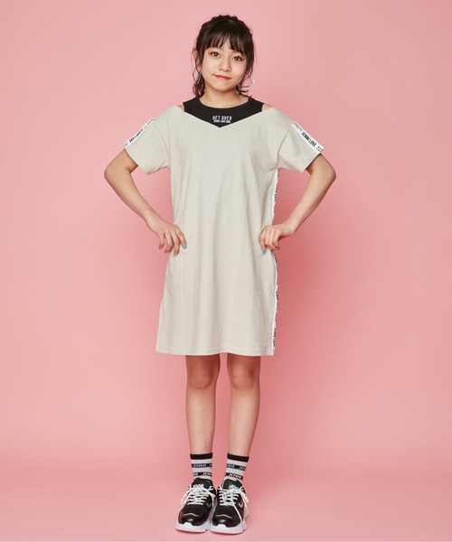 JENNI love（ジェニィラブ）の「サイドラインレイヤード風ワンピ