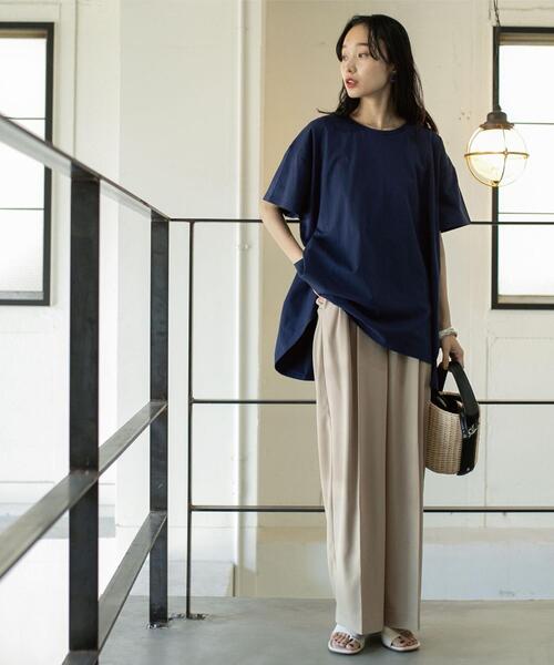 coen(コーエン)の「ハンサムツータックワイドスラックス(スラックス・レディース・ブラック/ベージュ/グレー/ナチュラル・S/M/L)」の5枚目の写真