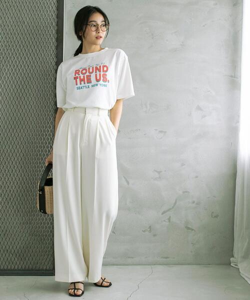 coen(コーエン)の「ハンサムツータックワイドスラックス(スラックス・レディース・ブラック/ベージュ/グレー/ナチュラル・S/M/L)」の15枚目の写真