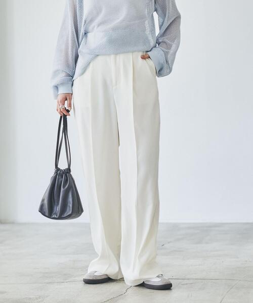 coen(コーエン)の「ハンサムツータックワイドスラックス(スラックス・レディース・ブラック/ベージュ/グレー/ナチュラル・S/M/L)」の20枚目の写真