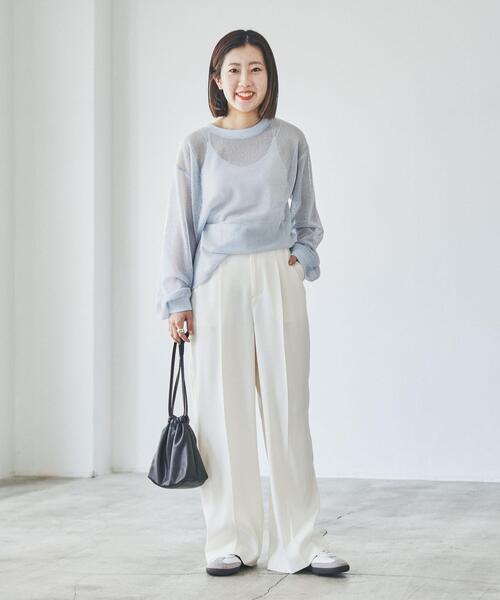 coen(コーエン)の「ハンサムツータックワイドスラックス(スラックス・レディース・ブラック/ベージュ/グレー/ナチュラル・S/M/L)」の21枚目の写真