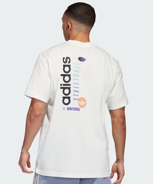 正品 adidas T-Shirt バスケットボウル グラフィック Tシャツ セール】バスケットボール ストリートボール グラフィック T