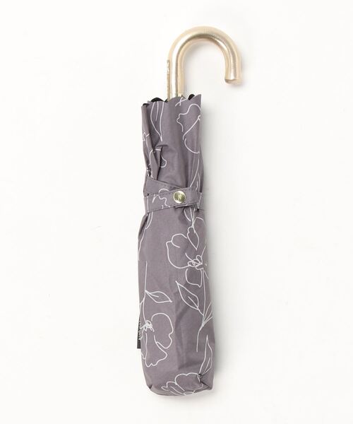 SMILE ORCHID（スマイルオーキッド）の「ジャンプ式UVエレナ折Parasol折傘55cm（折りたたみ傘・レディース・チャコールグレー/ベージュ/オフホワイト・FREE）」の5枚目の写真