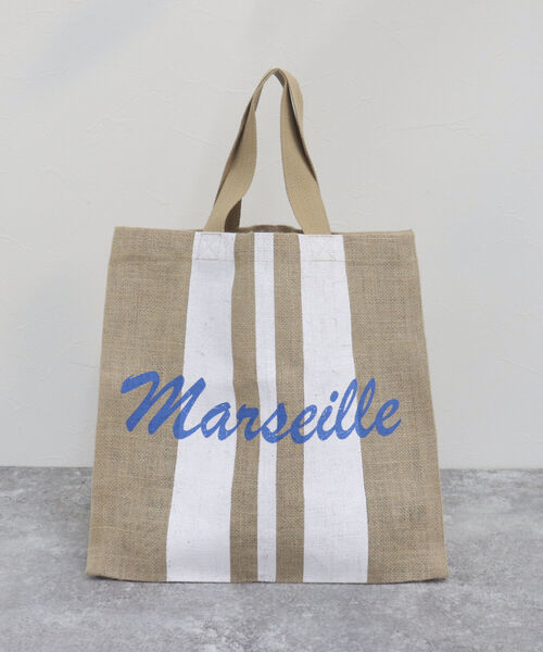 MAISON BENGAL（マイソンベンガル）の「【Maison Bengal/メゾンベンガル】別注ストライプ×CITYプリントトートバッグ（トートバッグ・レディース・ホワイト系その他/ブラック系その他・FREE）」の14枚目の写真