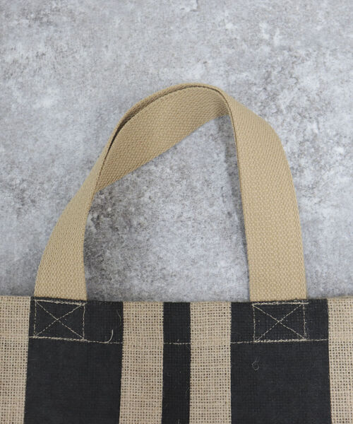 MAISON BENGAL（マイソンベンガル）の「【Maison Bengal/メゾンベンガル】別注ストライプ×CITYプリントトートバッグ（トートバッグ・レディース・ホワイト系その他/ブラック系その他・FREE）」の13枚目の写真
