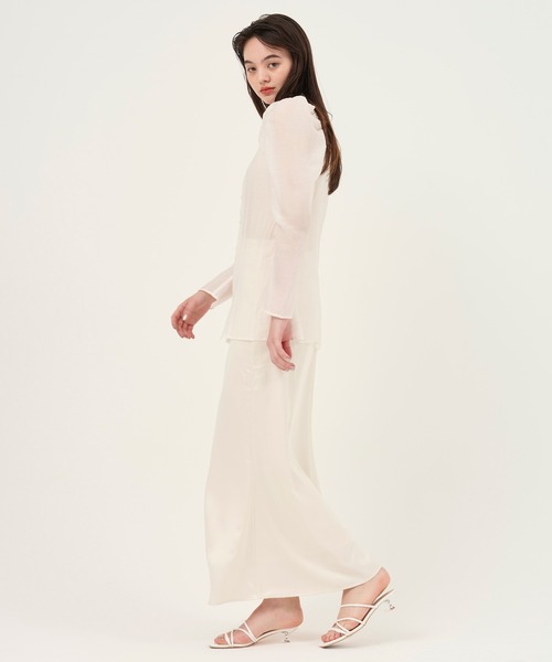TINA：JOJUN（ティーナジョジュン）の「ラメシアー アシメシャツ TINA 