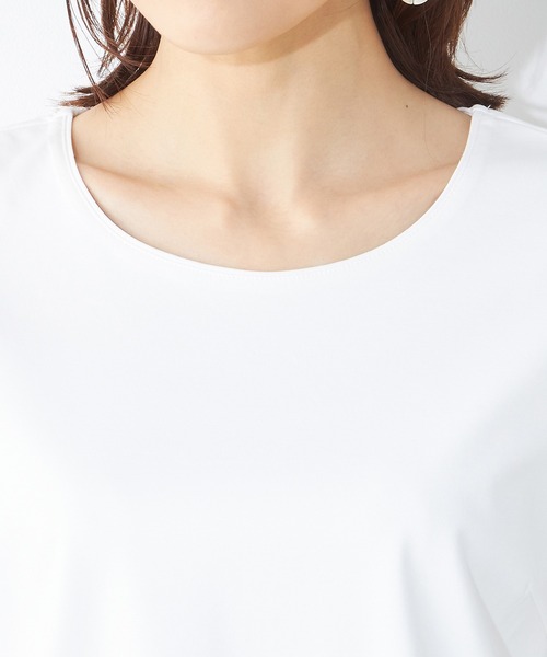 A/C DESIGN BY ALPHA CUBIC（エーシーデザインバイアルファキュービック）の「ダブルフロントTシャツ（Tシャツ/カットソー・レディース・ライトグレー/オフホワイト・M/LL/L）」の6枚目の写真
