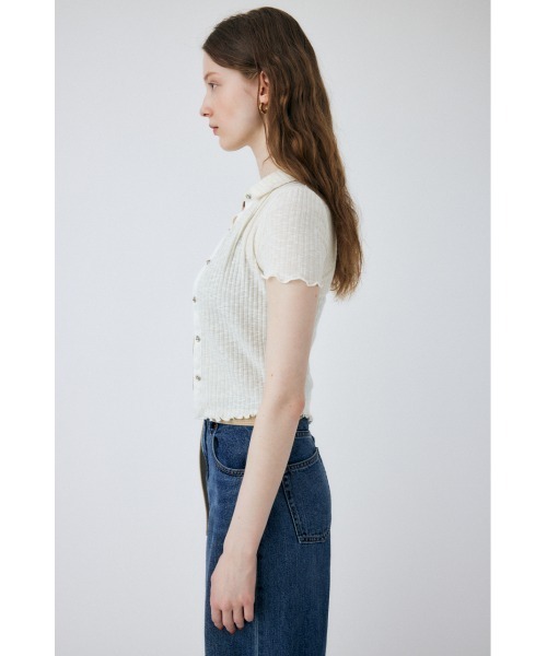MOUSSY（マウジー）の「TRANSPARENT SKINNY カーディガン