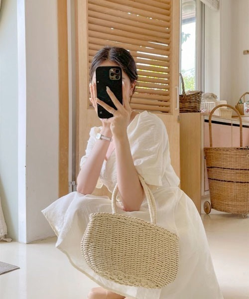 SONA（ソナ）の「SONA バッグスリットフレアミニワンピース（ワンピース・レディース・ベージュ・FREE）」の16枚目の写真