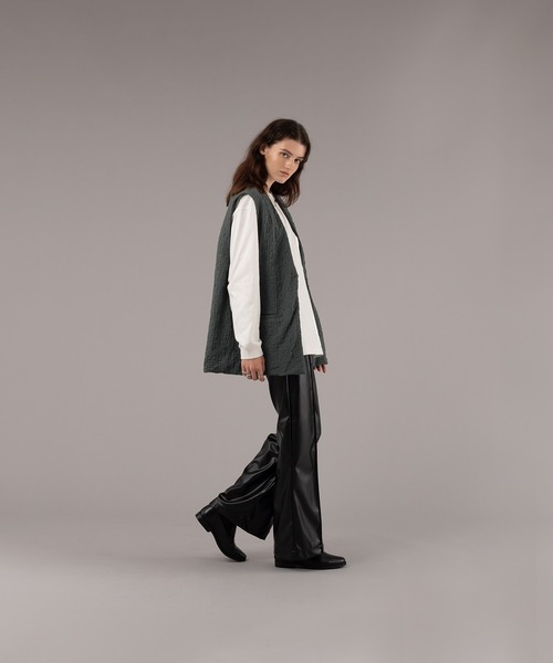 selle glant（セレグランテ）の「PUFFY JACQUARD GILET VEST/フクレジャガードジレベスト（ベスト・メンズ・ブラック/グレイッシュブルー・MEDIUM/LARGE）」の12枚目の写真