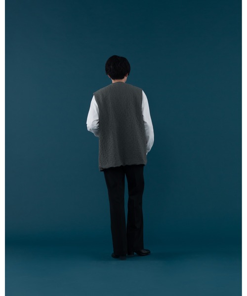 selle glant（セレグランテ）の「PUFFY JACQUARD GILET VEST/フクレジャガードジレベスト（ベスト・メンズ・ブラック/グレイッシュブルー・MEDIUM/LARGE）」の20枚目の写真