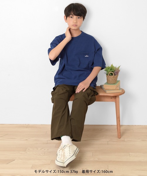 GLAZOS（グラソス）の「[ストレート]ナイロンリップストップ・8.5分丈カーゴパンツ（カーゴパンツ・キッズ・カーキ/ブラック・170cm/160cm/150cm/140cm）」の3枚目の写真