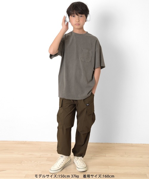 GLAZOS（グラソス）の「[ストレート]ナイロンリップストップ・8.5分丈カーゴパンツ（カーゴパンツ・キッズ・カーキ/ブラック・170cm/160cm/150cm/140cm）」の6枚目の写真