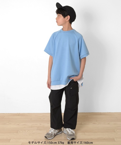 GLAZOS（グラソス）の「[ストレート]ナイロンリップストップ・8.5分丈カーゴパンツ（カーゴパンツ・キッズ・カーキ/ブラック・170cm/160cm/150cm/140cm）」の9枚目の写真