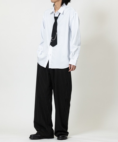 JOHN'S CLOSET(ジョンズクローゼット)の「【13】デザインネクタイ付きシャツ(シャツ/ブラウス・メンズ・オフホワイト/ブラック/グリーン/ブルー/ブラック系1/ホワイト系1・MEDIUM/LARGE)」の11枚目の写真