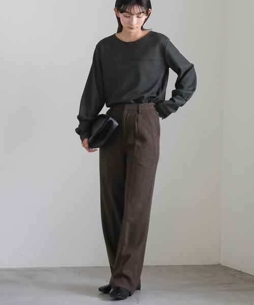 トップス　モカ ジャガードロングカフストップス（Tシャツ/カットソー）｜select MOCA