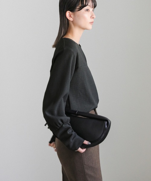 select MOCA（セレクトモカ）の「ジャガードロングカフストップス（Tシャツ/カットソー・レディース・アイボリー/スモークピンク/チャコールグレー/ベージュ・FREE）」の20枚目の写真