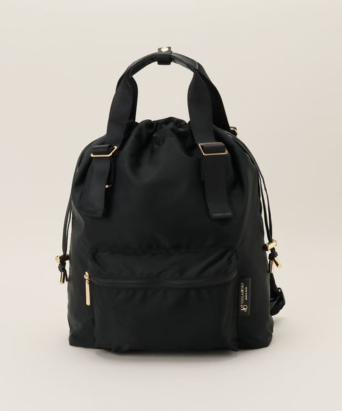 VIOLAd'ORO(ヴィオラドーロ)の「【VIOLAd’ORO/ヴィオラドーロ】 ナイロンレザー2WAYBAG(バックパック/リュック・レディース・ブラック・FREE)」の1枚目の写真
