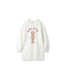 gelato pique（ジェラートピケ）の「【JUNIOR】べビモコアイスドッグジャガードワンピース（ルームワンピース・キッズ）」