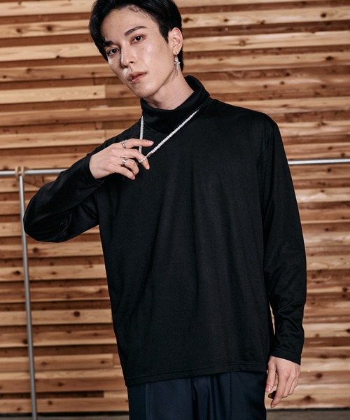NO ID.(ノーアイディ)の「【NO ID.】Print Turtleneck Long T-Shirt / プリント タートルネック ロンT(Tシャツ/カットソー・メンズ・その他5/その他9/ブラック・1/2)」の11枚目の写真