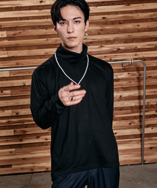 NO ID.(ノーアイディ)の「【NO ID.】Print Turtleneck Long T-Shirt / プリント タートルネック ロンT(Tシャツ/カットソー・メンズ・その他5/その他9/ブラック・1/2)」の17枚目の写真
