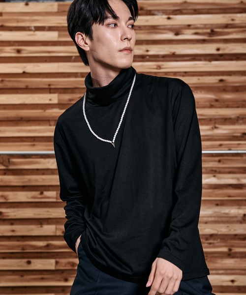 NO ID.(ノーアイディ)の「【NO ID.】Print Turtleneck Long T-Shirt / プリント タートルネック ロンT(Tシャツ/カットソー・メンズ・その他5/その他9/ブラック・1/2)」の12枚目の写真