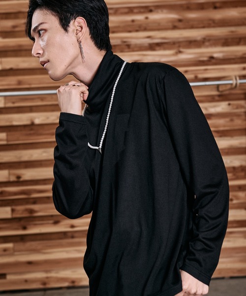 NO ID.(ノーアイディ)の「【NO ID.】Print Turtleneck Long T-Shirt / プリント タートルネック ロンT(Tシャツ/カットソー・メンズ・その他5/その他9/ブラック・1/2)」の18枚目の写真