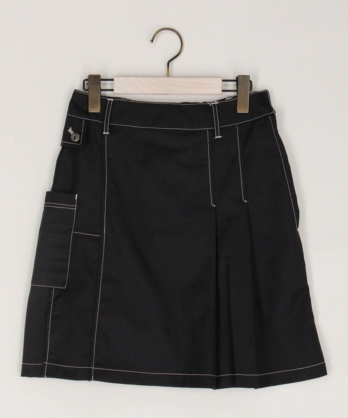 179/WG（イチナナキュウダブルジー）の「アシンメトリープリーツ ミニスカート（スカート・レディース・ブルー/ベージュ/ブラック・FREE）」の5枚目の写真