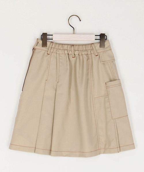 179/WG（イチナナキュウダブルジー）の「アシンメトリープリーツ ミニスカート（スカート・レディース・ブルー/ベージュ/ブラック・FREE）」の7枚目の写真