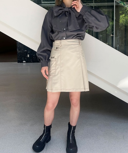 179/WG（イチナナキュウダブルジー）の「アシンメトリープリーツ ミニ