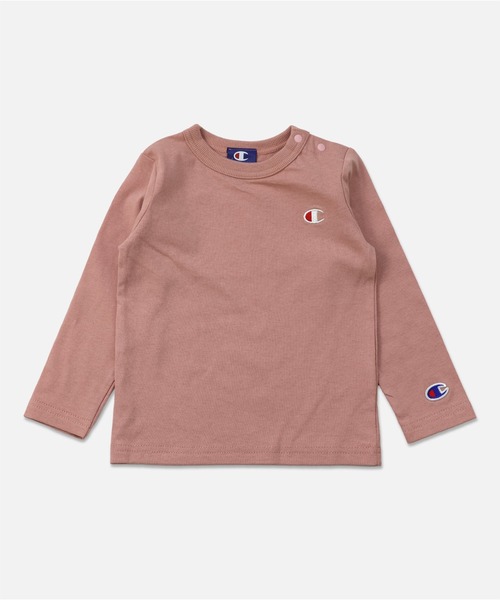 Champion（チャンピオン）の「champion / チャンピオン ロゴ長袖Tシャツ（Tシャツ/カットソー・キッズ・ホワイト/ブラック/グレー/ネイビー/グリーン/ピンク・120cm/90cm/110cm/130cm/100cm）」の6枚目の写真