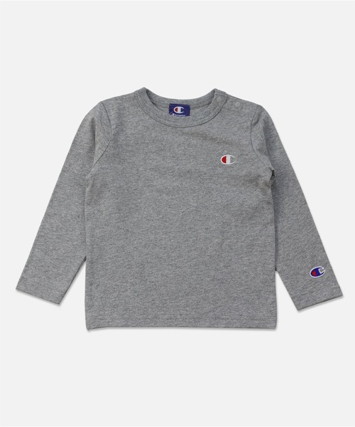 Champion（チャンピオン）の「champion / チャンピオン ロゴ長袖Tシャツ（Tシャツ/カットソー・キッズ・ホワイト/ブラック/グレー/ネイビー/グリーン/ピンク・120cm/90cm/110cm/130cm/100cm）」の7枚目の写真