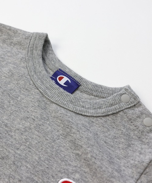 Champion（チャンピオン）の「champion / チャンピオン ロゴ長袖Tシャツ（Tシャツ/カットソー・キッズ・ホワイト/ブラック/グレー/ネイビー/グリーン/ピンク・120cm/90cm/110cm/130cm/100cm）」の9枚目の写真