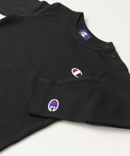 Champion（チャンピオン）の「champion / チャンピオン ロゴ長袖Tシャツ（Tシャツ/カットソー・キッズ・ホワイト/ブラック/グレー/ネイビー/グリーン/ピンク・120cm/90cm/110cm/130cm/100cm）」の15枚目の写真