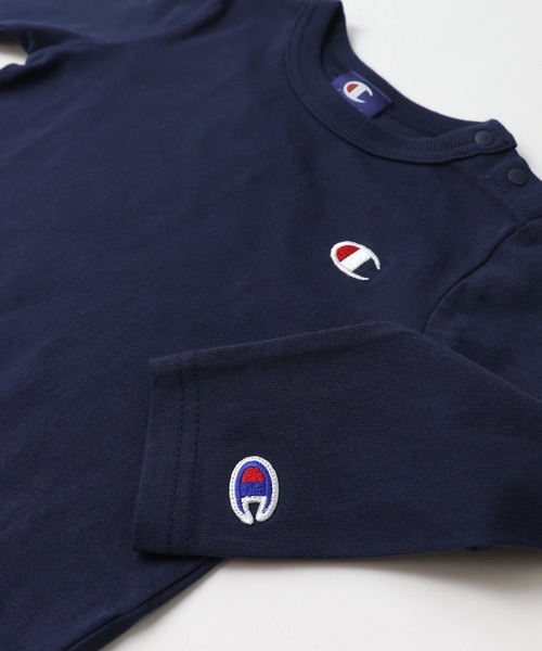 Champion（チャンピオン）の「champion / チャンピオン ロゴ長袖Tシャツ（Tシャツ/カットソー・キッズ・ホワイト/ブラック/グレー/ネイビー/グリーン/ピンク・120cm/90cm/110cm/130cm/100cm）」の16枚目の写真